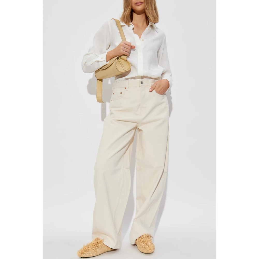 Max Mara Linnen shirt Abisso White Dames