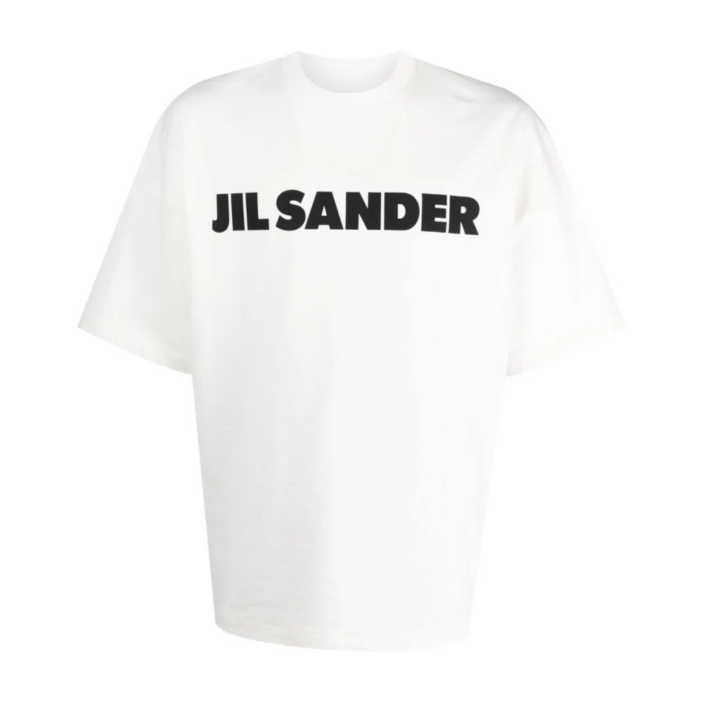 Jil Sander Porselein Logo T-shirt White Heren