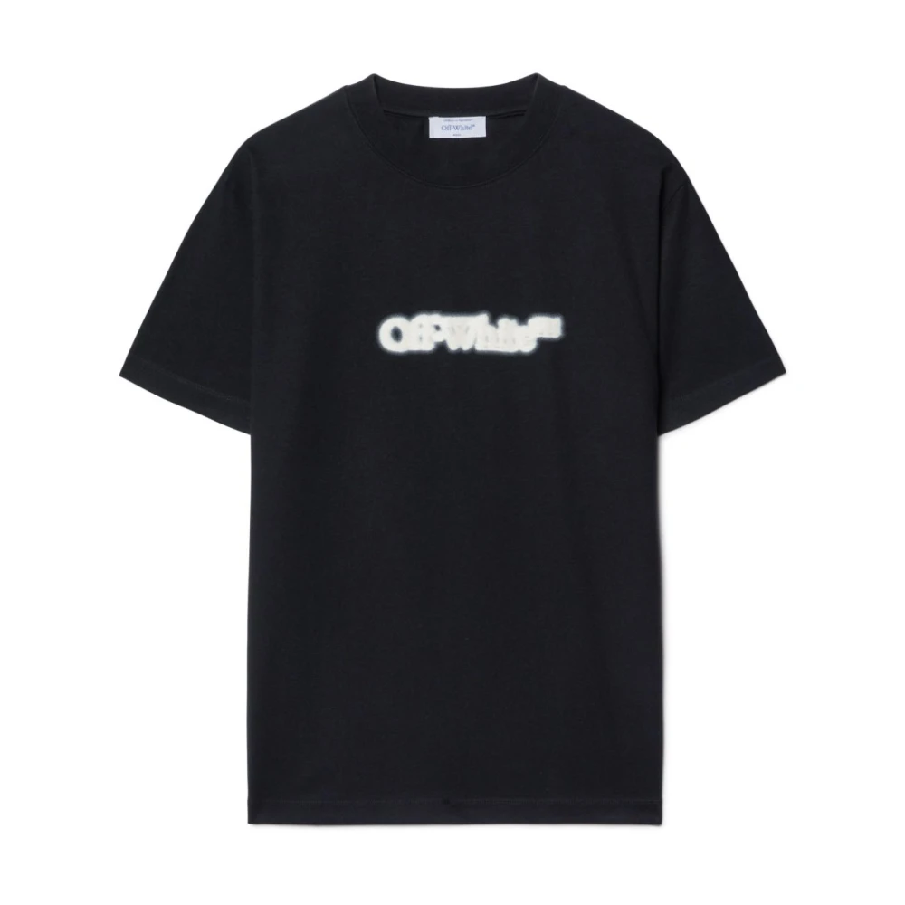 Off White Zwarte Crew Neck T-shirts en Polos Black Heren