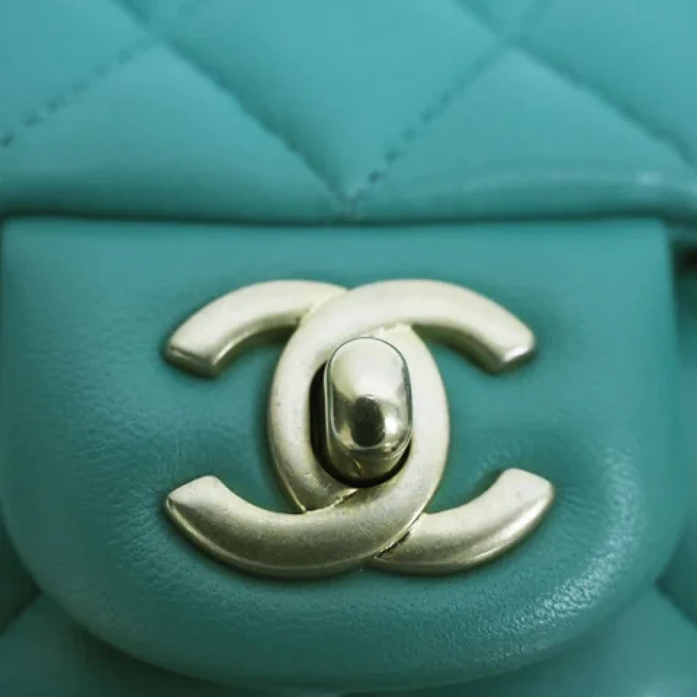 Chanel Vintage Pre-owned Fabric chanel-bags Green Dames
