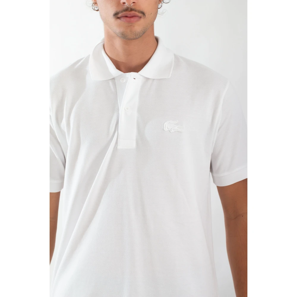 Lacoste Croc Polo Shirt in Gum-stijl White Heren