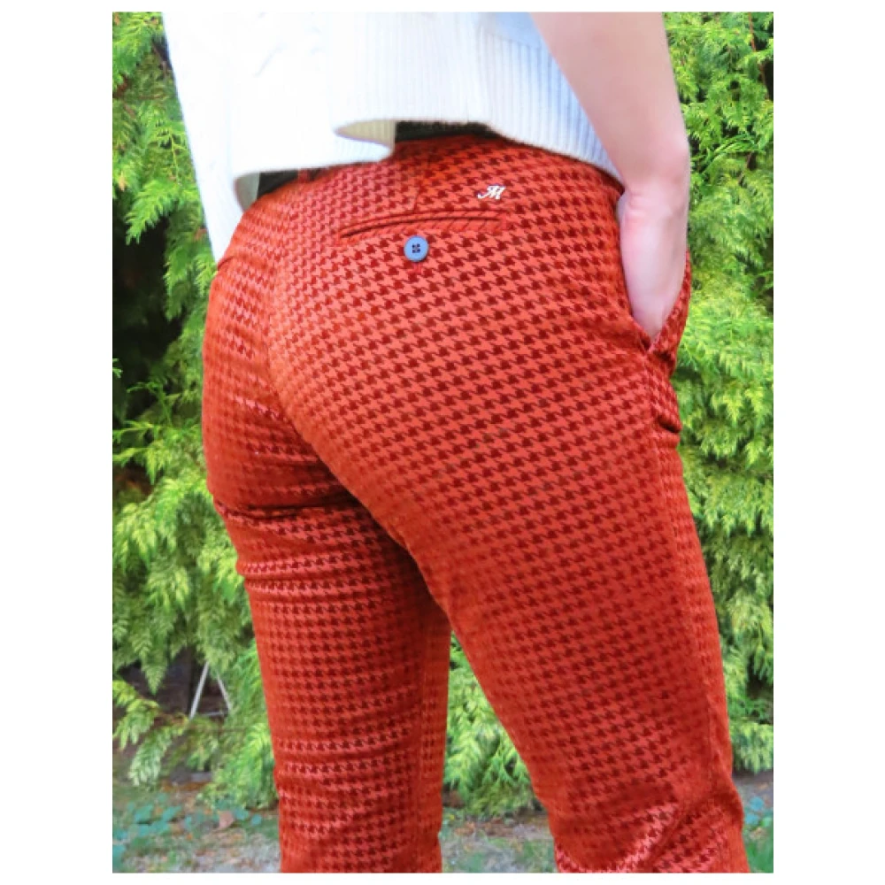 Mason's Jacqueline Pied-de-Poule Broek Red Dames
