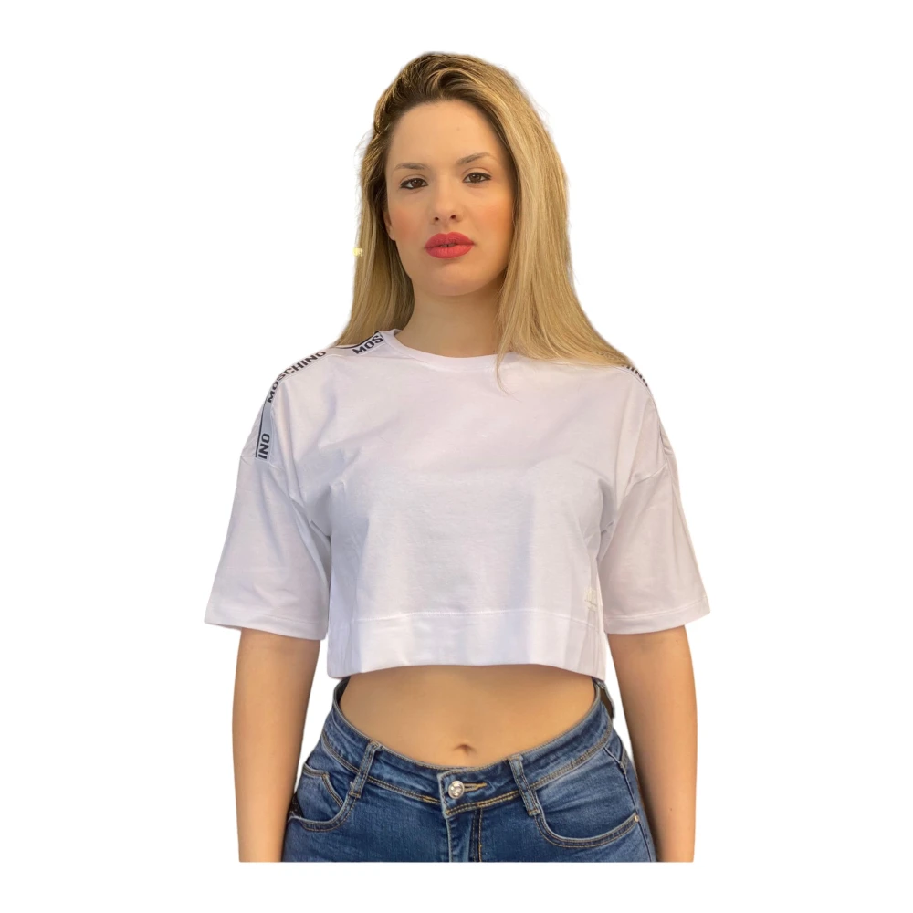 Moschino Casual Katoenen T-shirt White Dames