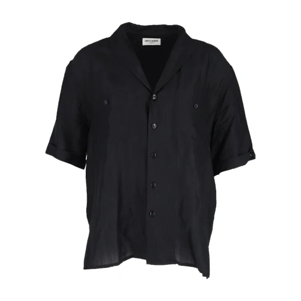Yves Saint Laurent Vintage Pre-owned Silk tops Black Heren