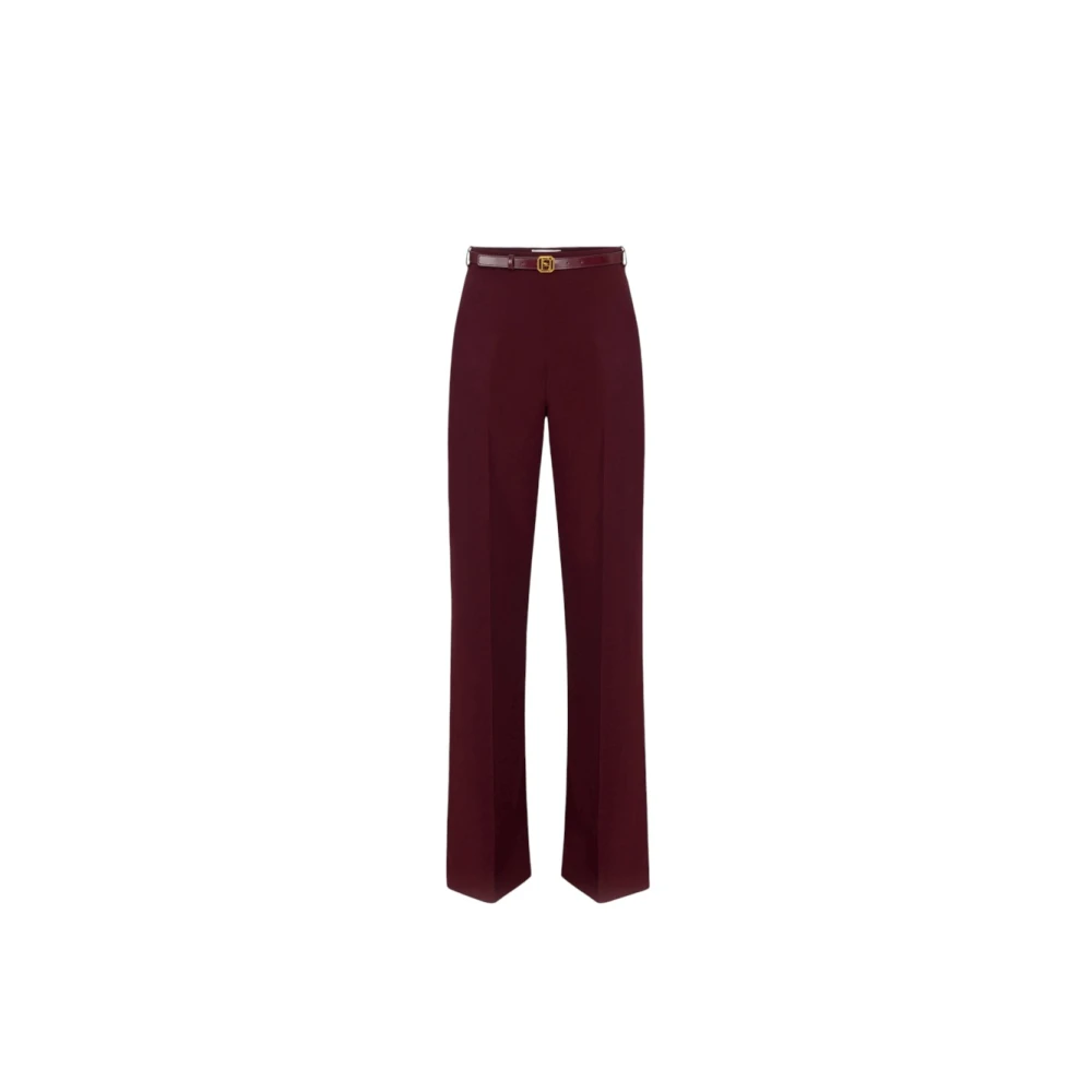 Elisabetta Franchi Wijde Broek Red Dames