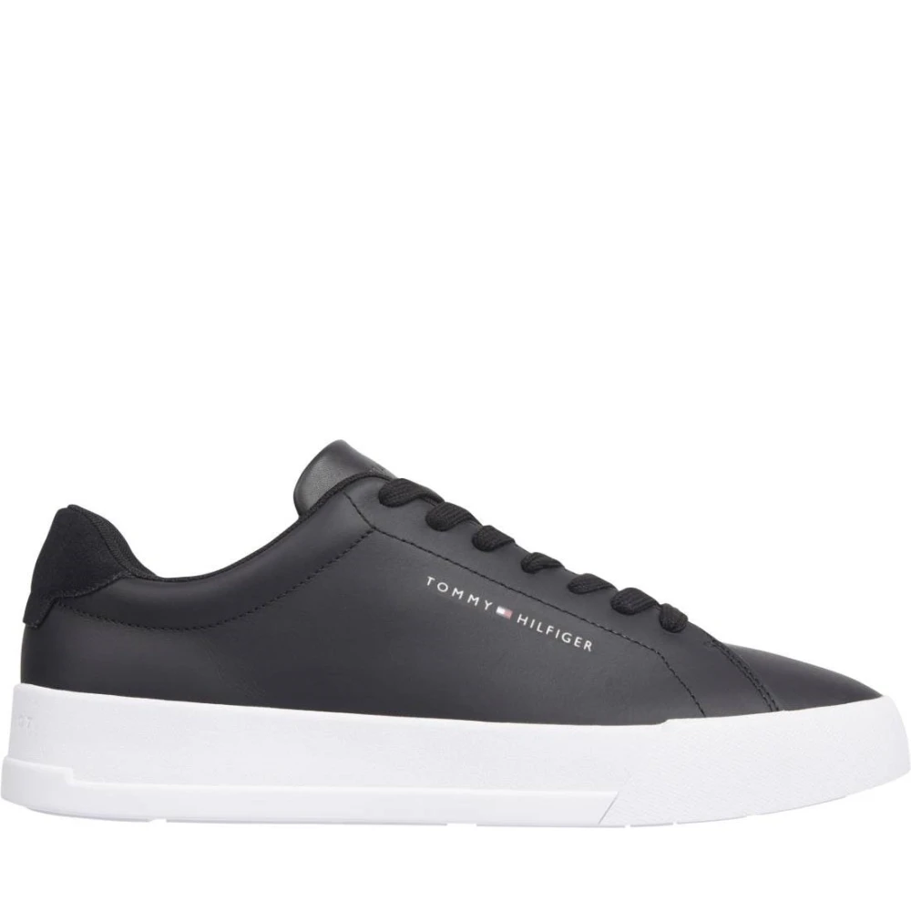Tommy Hilfiger Men's Black Sneakers, Male,, Court Leisure Trainers Size 12 Uk