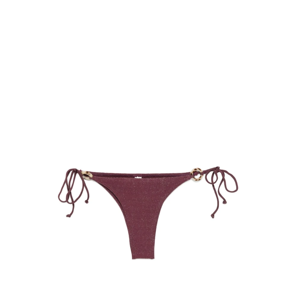 Bond-Eye Women's Red Bikinis, One Size, Vista Lurex Bikini Bottoms