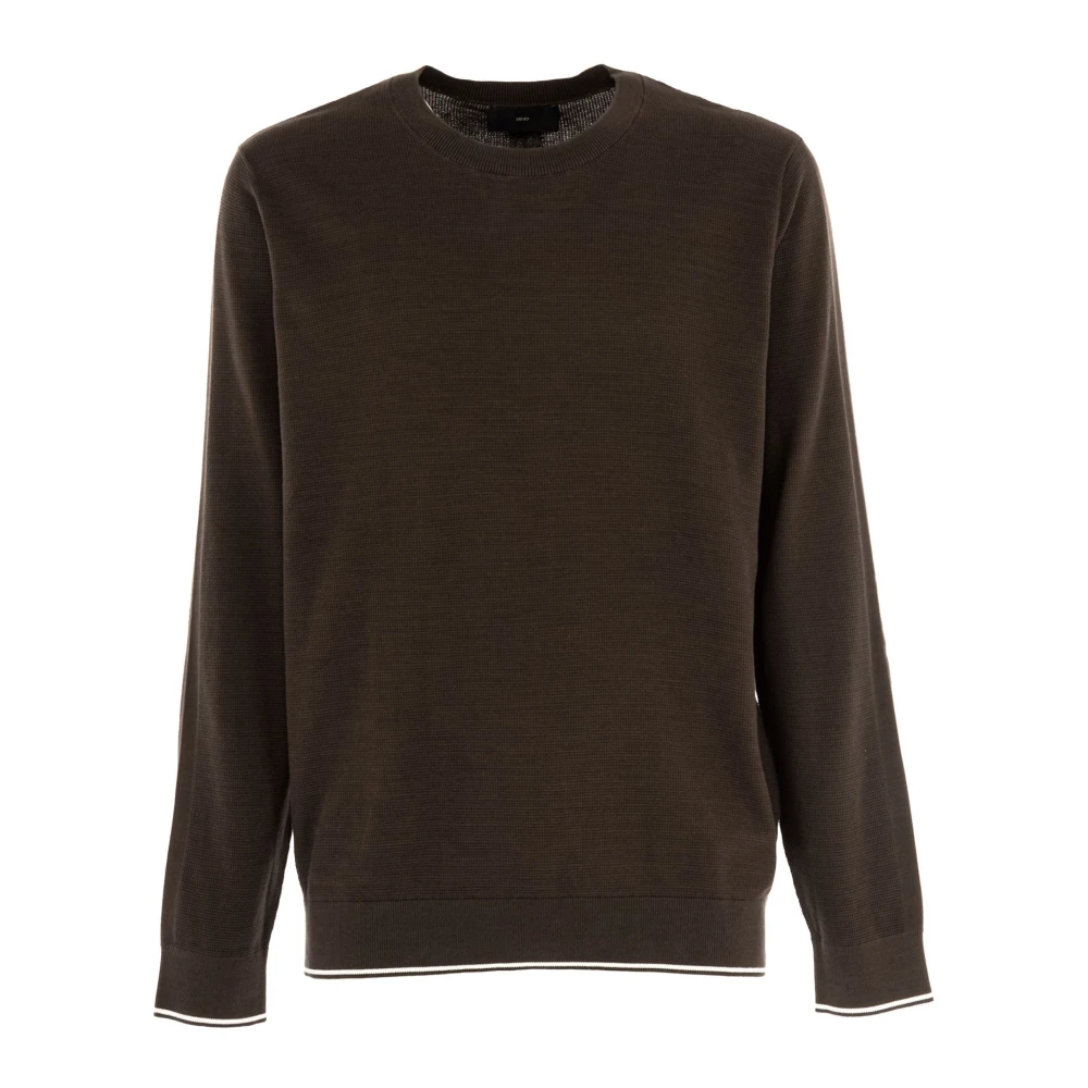 Liu Jo Katoenen Crewneck Sweater Bruin Outlet Brown Heren