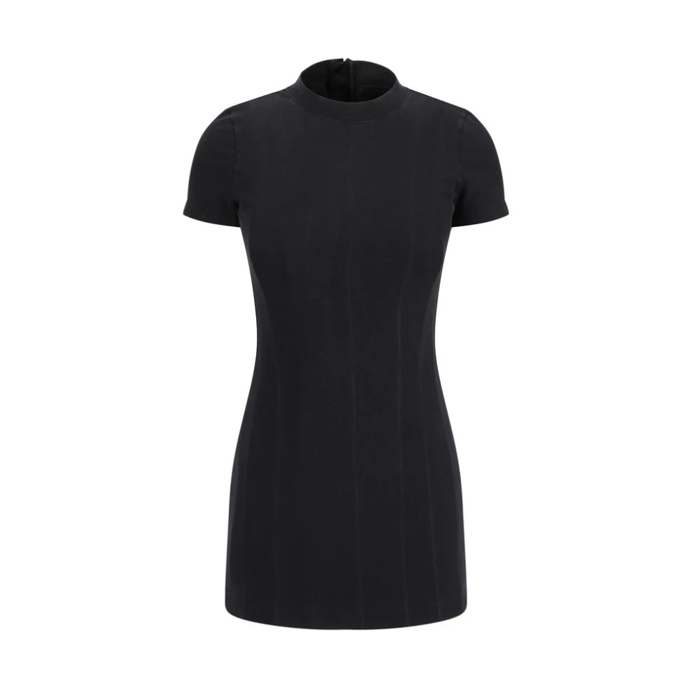 Balenciaga Katoenen T-shirt Jurk met Korset Black Dames