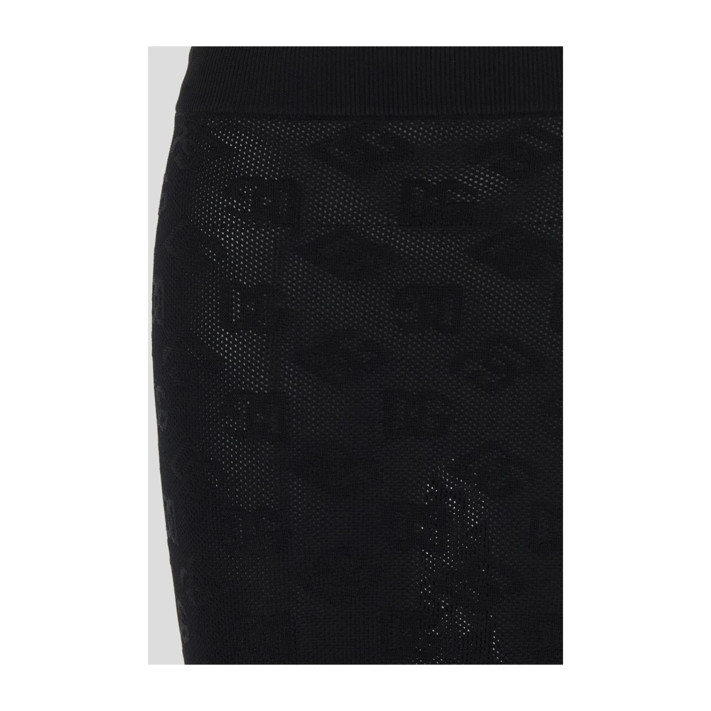 Dolce & Gabbana Rok met Logo Motief Black Dames