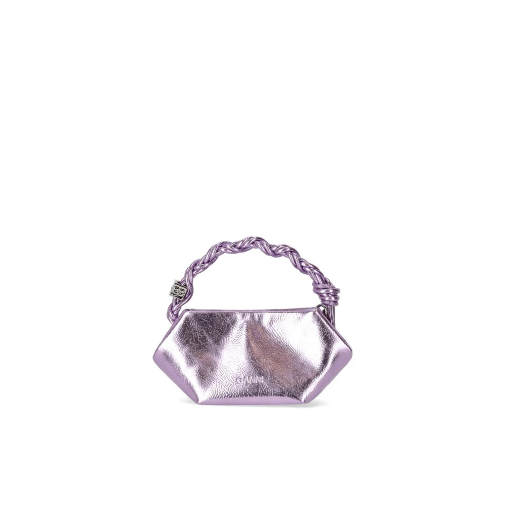 Ganni Lavendel Metallic Mini Handtas Purple Dames