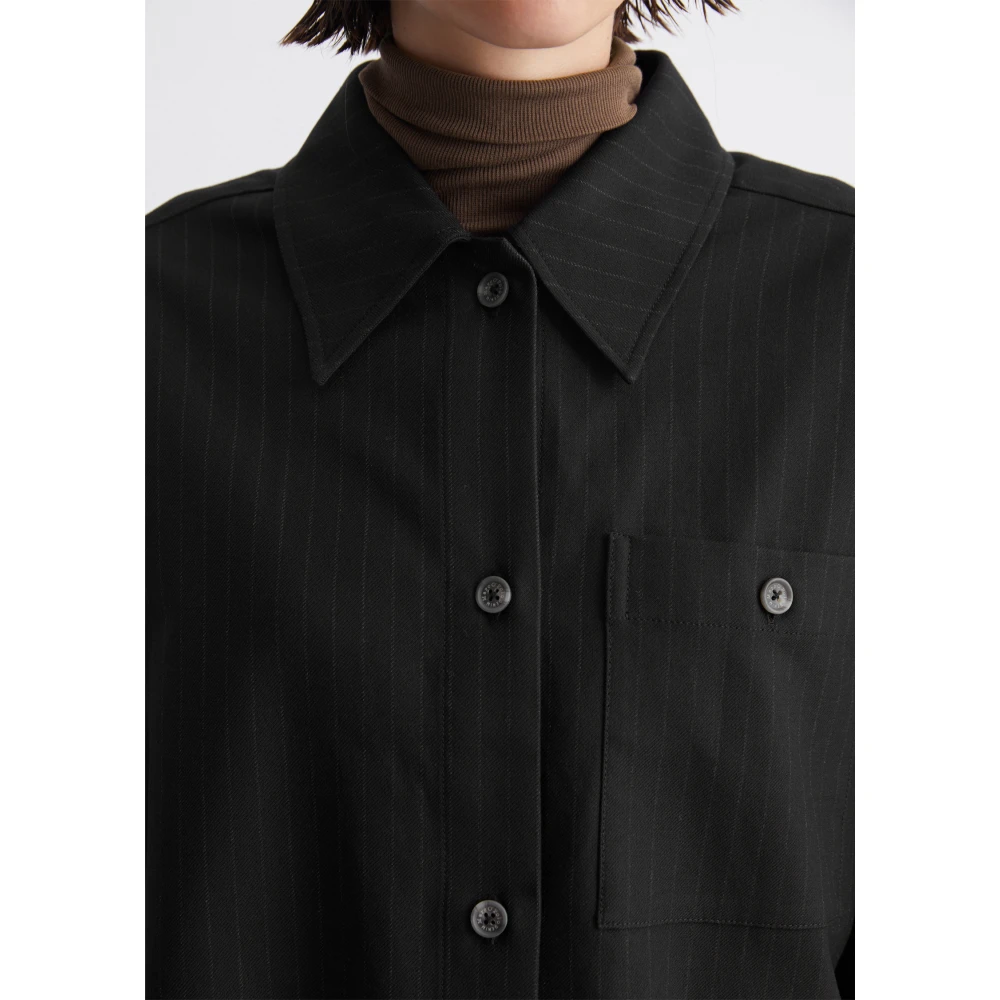 Marc O'Polo Relaxte gestreepte blouse Black Dames
