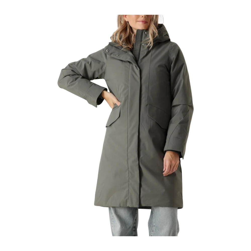 Elvine Stijlvolle Gewatteerde Jas voor Vrouwen Gray Dames
