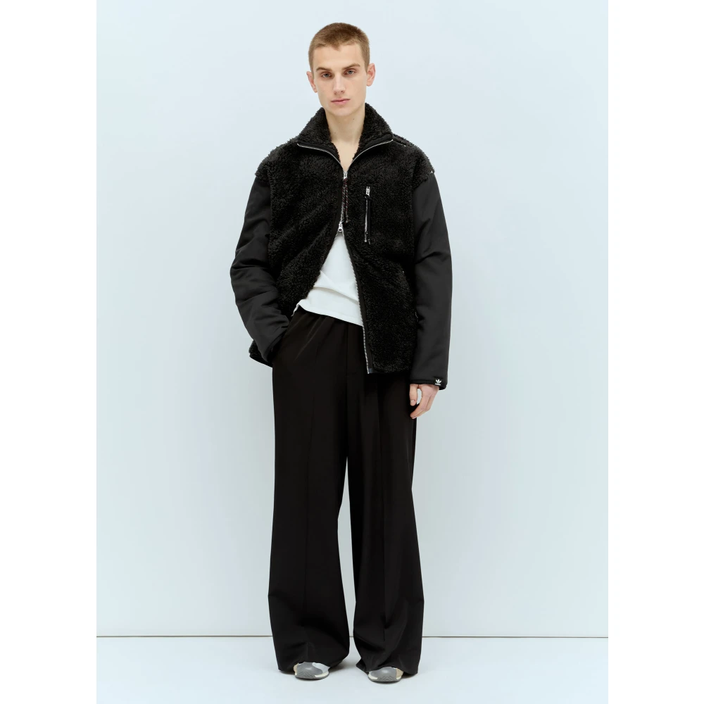 Adidas Gewatteerd Fleecejack met Borduursel Black Heren