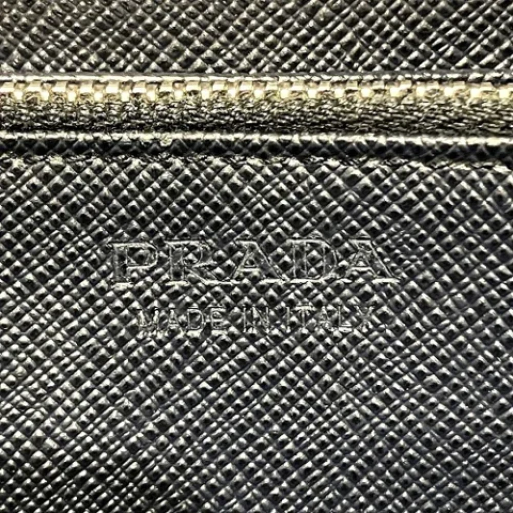 Prada Vintage Pre-owned Leather wallets Blue Heren