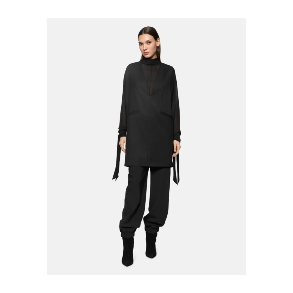 Dondup Wollen blend jogger broek Black Dames