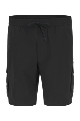 shorts-cargo-noirs-taille-elastique-coupe-droite