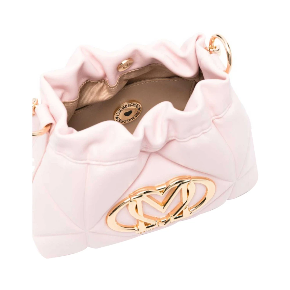 Moschino Chique Roze Schoudertas met Gouden Details Pink Dames