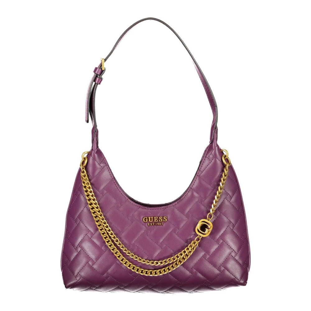 Guess Paarse Gracelynn Schoudertas met Rits Purple Dames