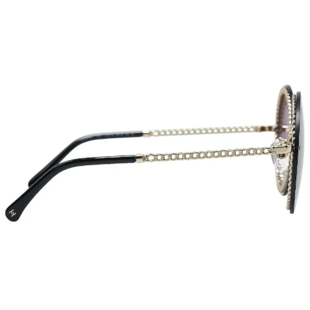 Chanel Vintage Pre-owned Plastic sunglasses Black Dames