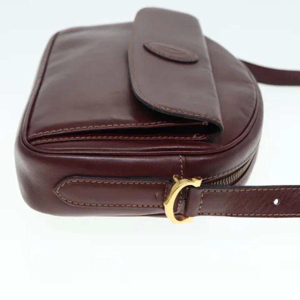 Cartier Vintage Pre-owned Leather shoulder-bags Red Dames