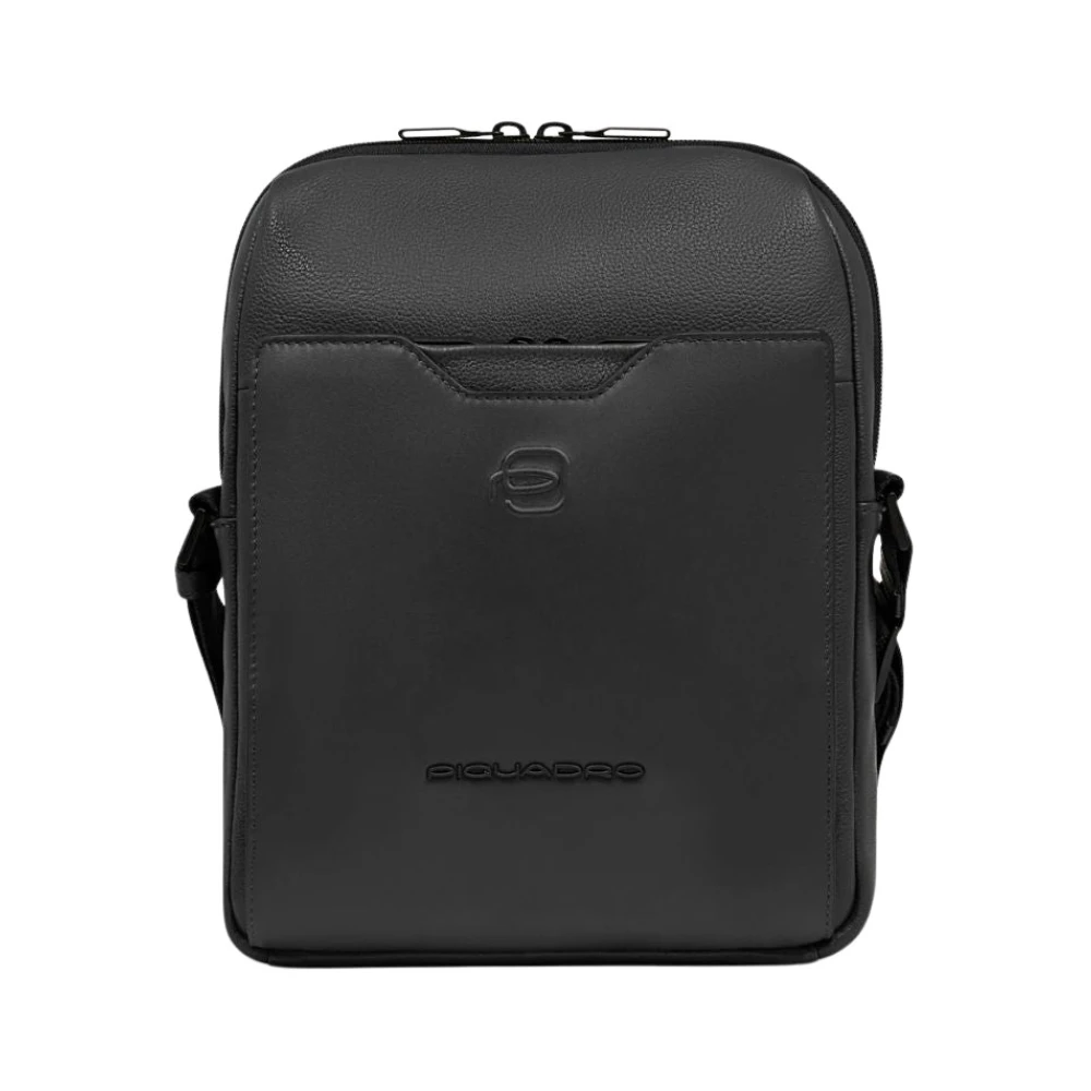 Piquadro Mannelijk Zwart Tassen Heren, One Size, Leer, Borsello