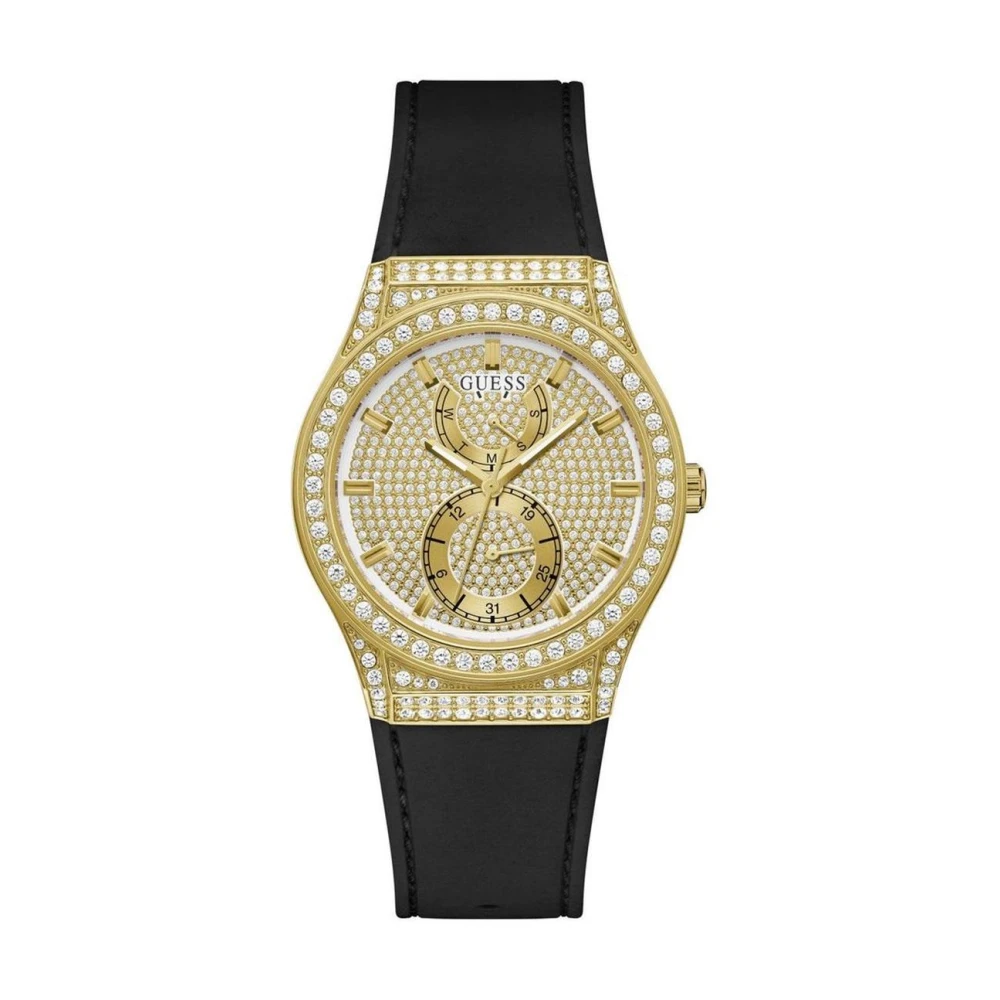 Guess Women's Black Elegant Silicone Quartz Watch