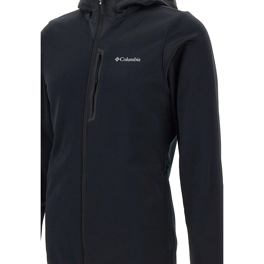 Columbia Zwarte Tech Fleece Sweatshirt Met Capuchon Black Heren