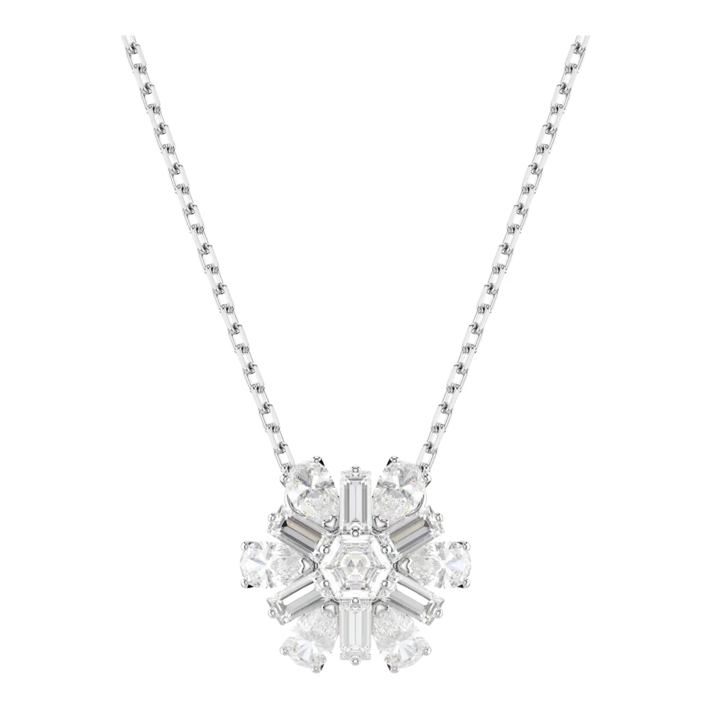 Swarovski Women's White Necklace With Snowflake Pendant Idyllia 5691484