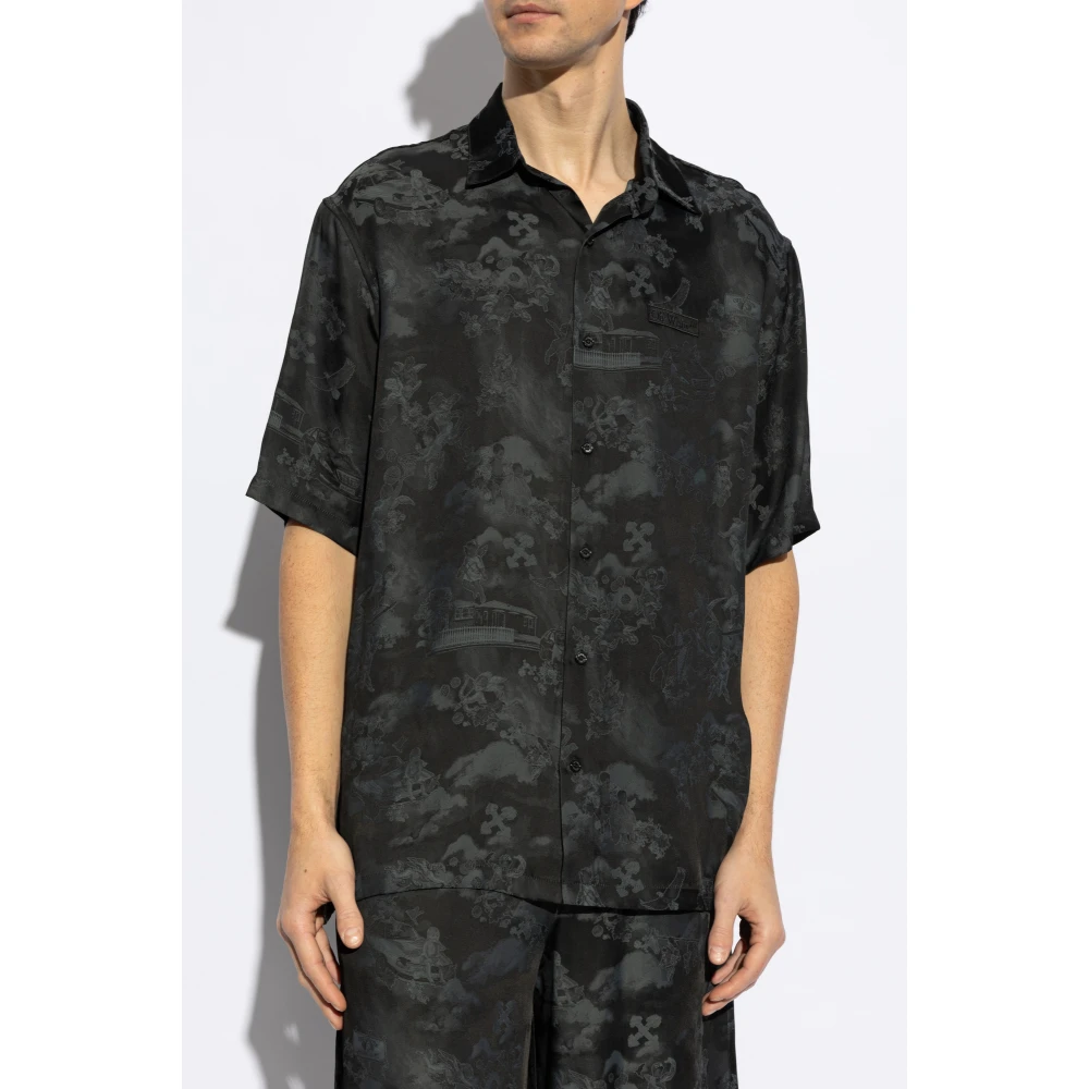 Off White Shirt met logo Black Heren