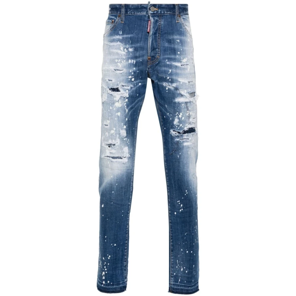 Dsquared2 Men's Blue Slim-Fit Jeans,, Stylish Trousers For Men 3XL
