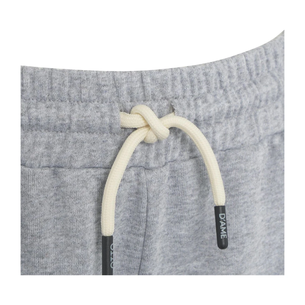 Ottod'Ame Grijze korte sweatpants met contrasterende strepen Gray Dames