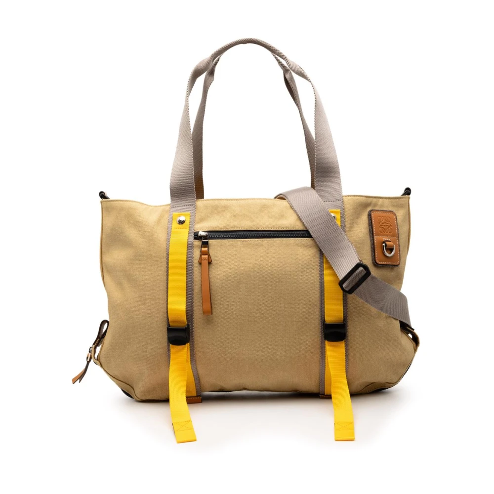 Loewe Pre-Owned Brun Pre-Owned Canvas Tygväska
