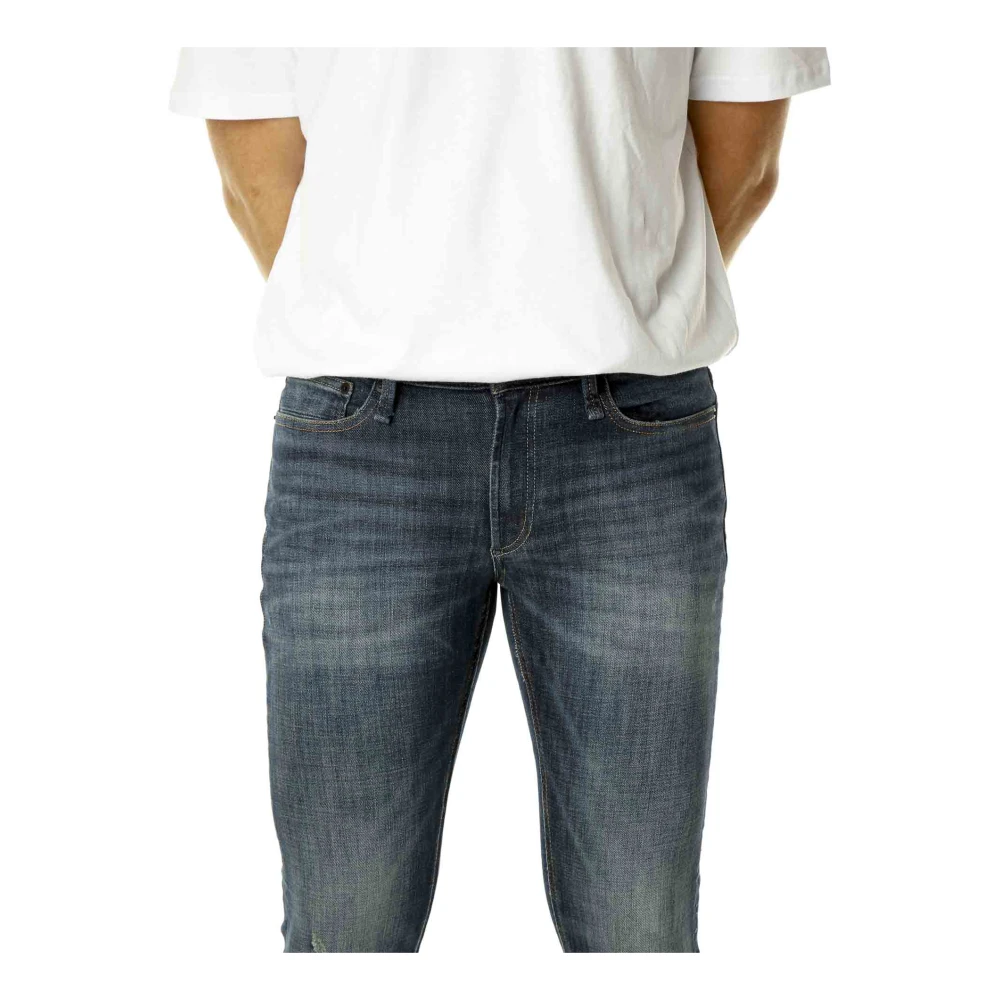 Denham Slim Fit Mid Waist Jeans Blue Heren