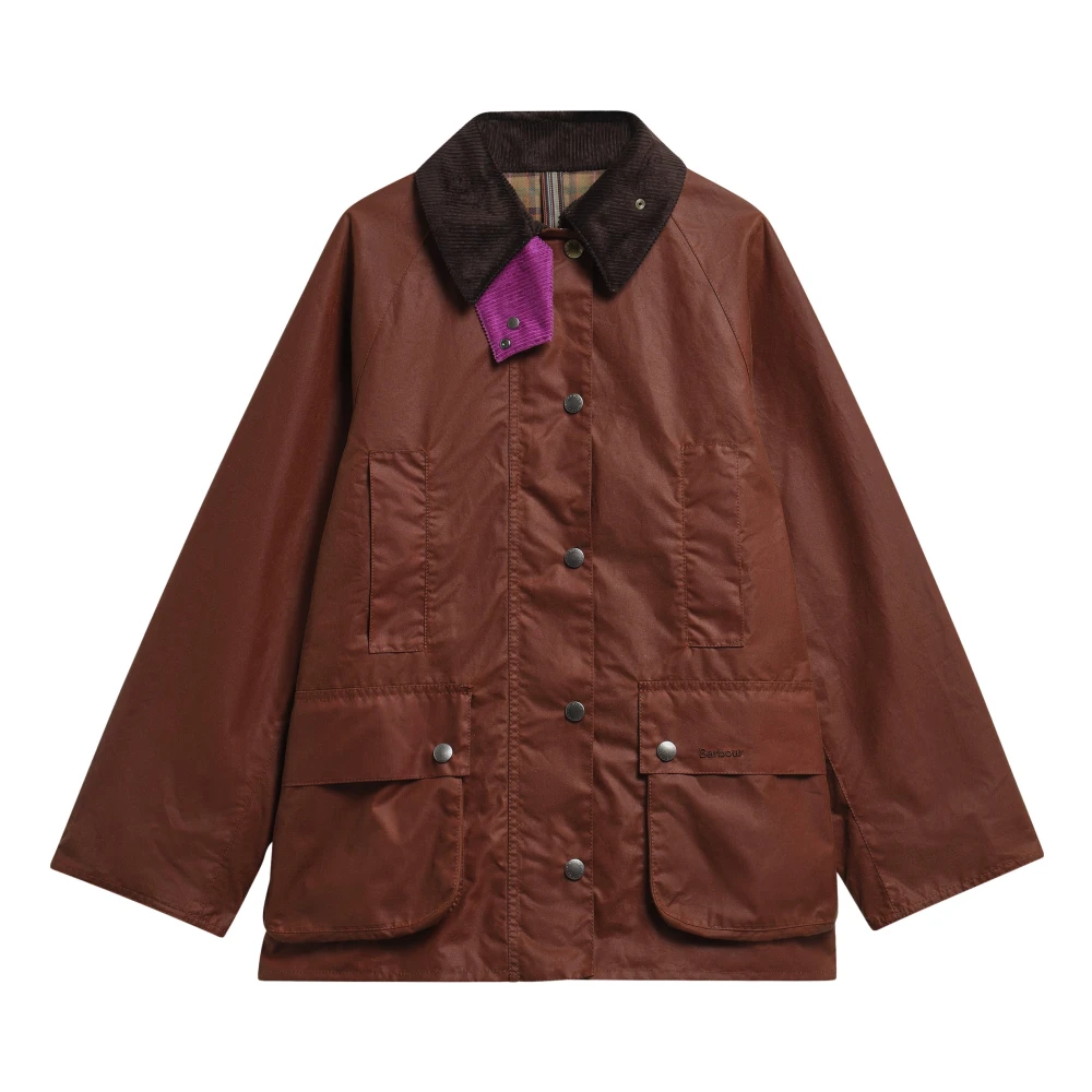 Barbour Women's Brown Paul Smith Loves Barbour: Beaufort Waxed Jacket - Image 2