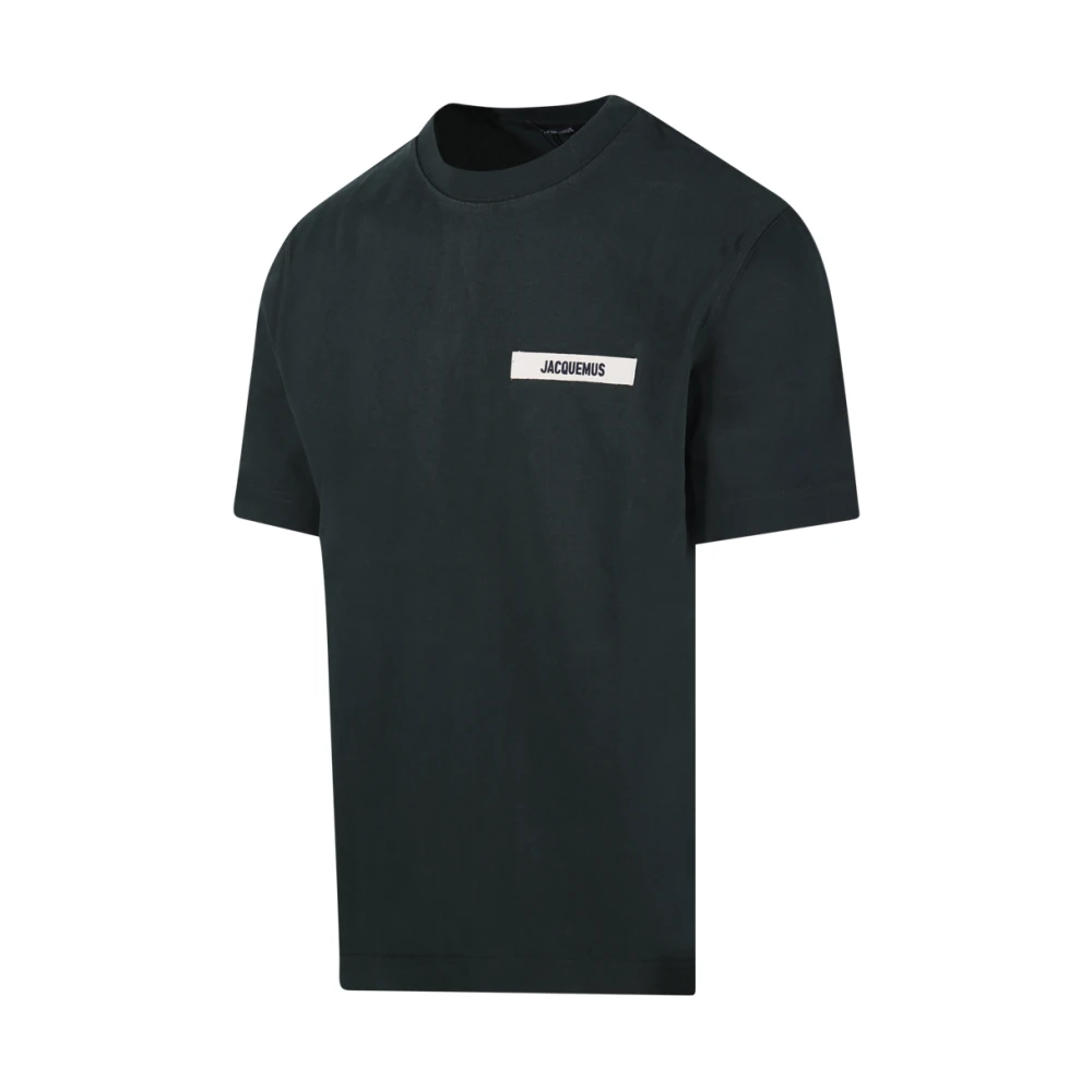 Jacquemus Donkergroene Gros Grain T-Shirt Green Heren