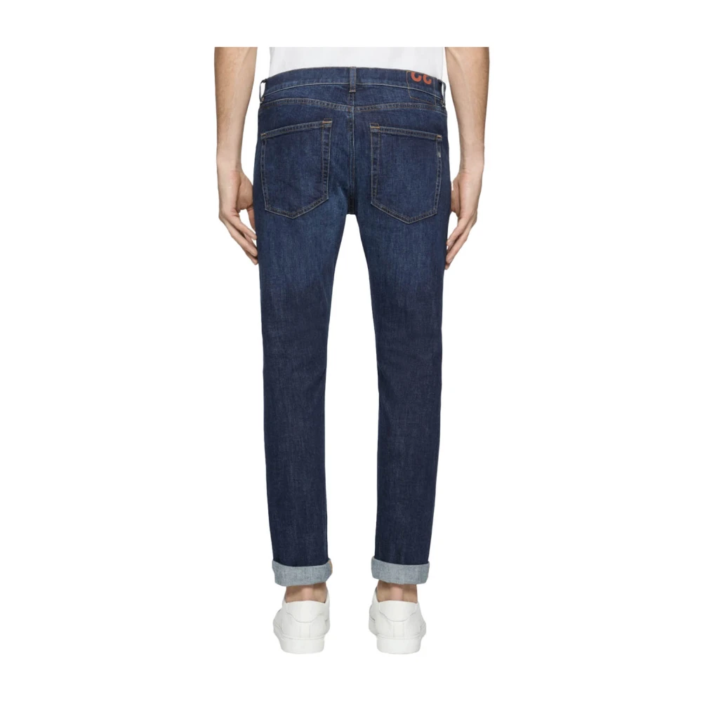 Dondup Skinny Fit Lage Taille Blauwe Jeans Blue Heren