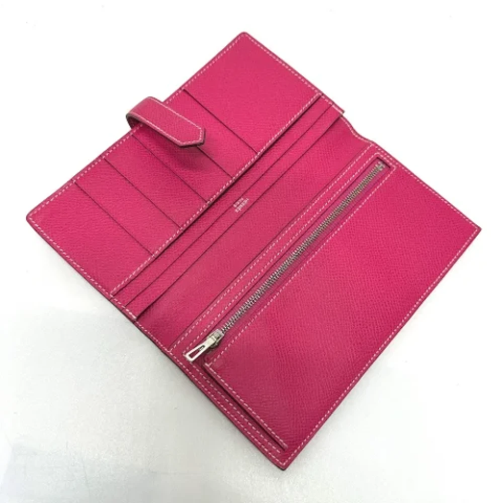Hermès Vintage Pre-owned Leather wallets Pink Dames