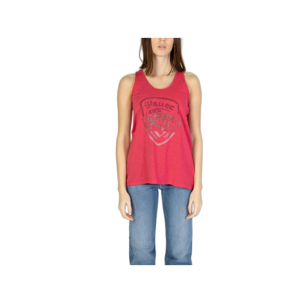 Blauer Roze Crystal Logo Tank Top Pink Dames