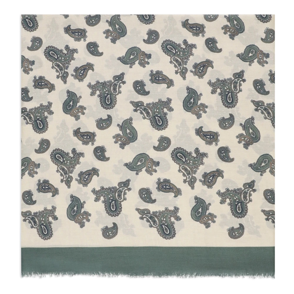 Altea Contrasterend Kleur Modal Sjaal met Franjes Beige Heren