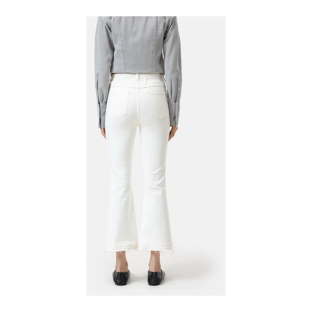 closed Organische denim flared jeans White Dames