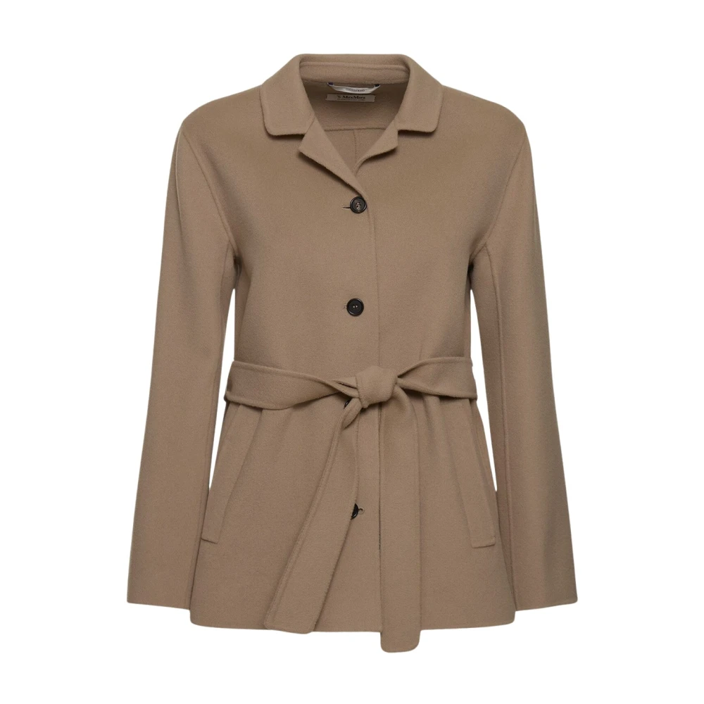 Max Mara Wollen Fiabe Jas Beige Dames
