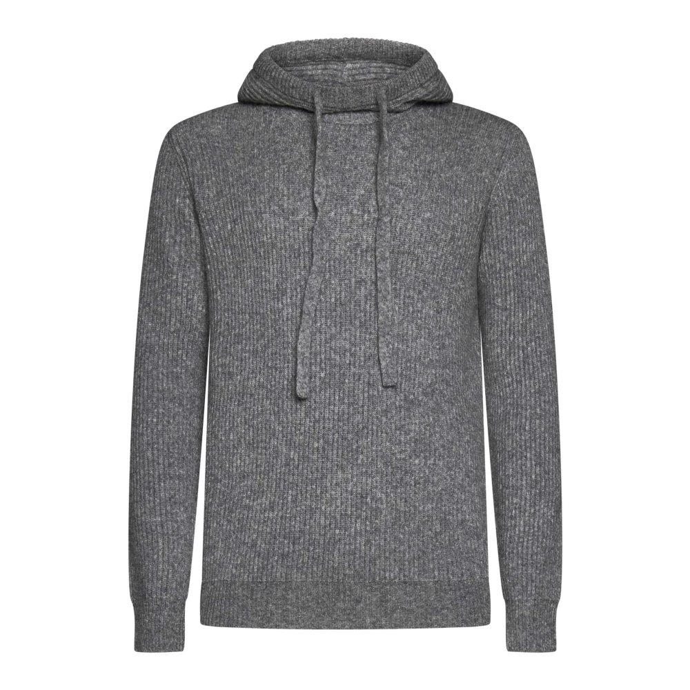 Roberto Collina Grijze Hoodie Sweater Cappuccio Gray Heren