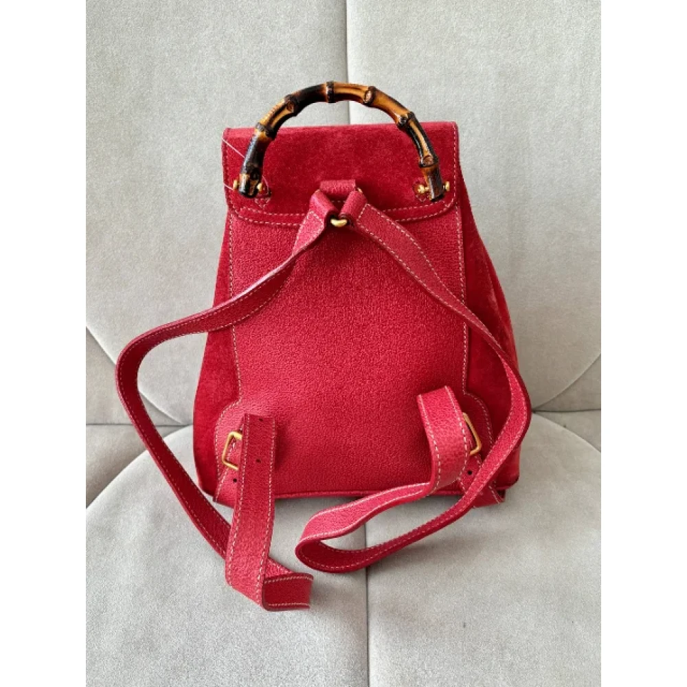 Gucci Vintage Pre-owned Leather gucci-bags Red Dames