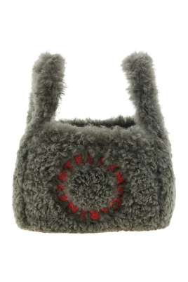 Shearling Logo Shoulder Bag