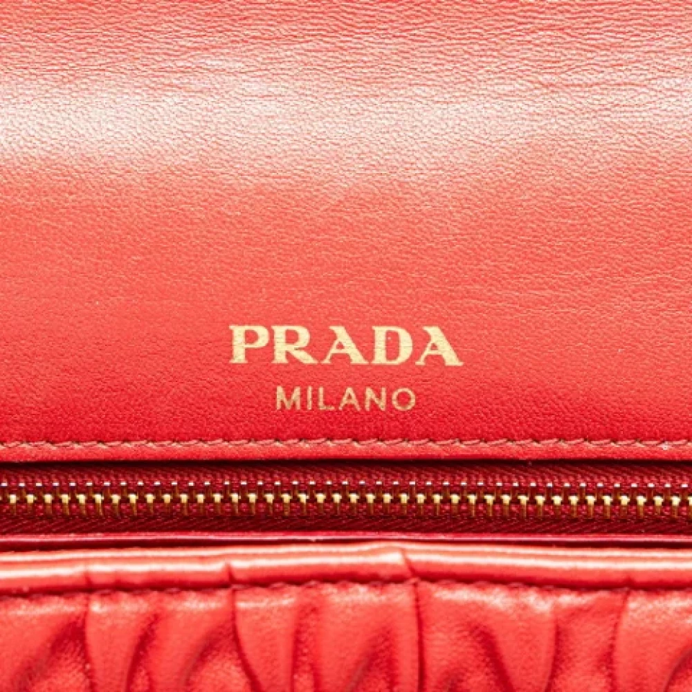 Prada Vintage Pre-owned Leather prada-bags Red Dames