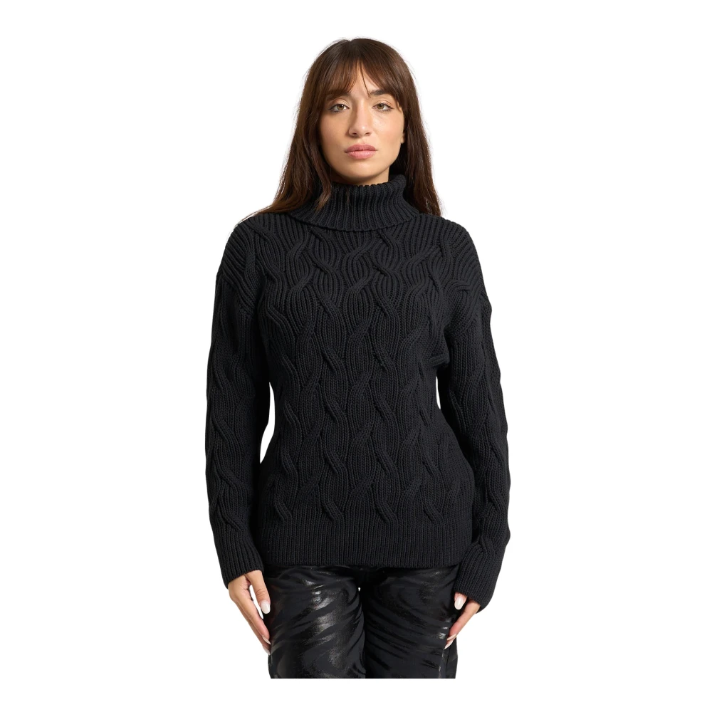 Armani Exchange Black Turtlenecks, Female, S, Jumper With High Neck