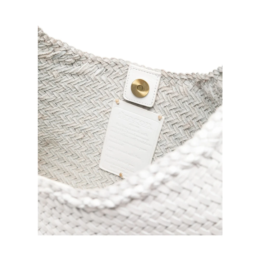 Dragon Diffusion Witte Schoudertas met Magnetische Sluiting White Dames