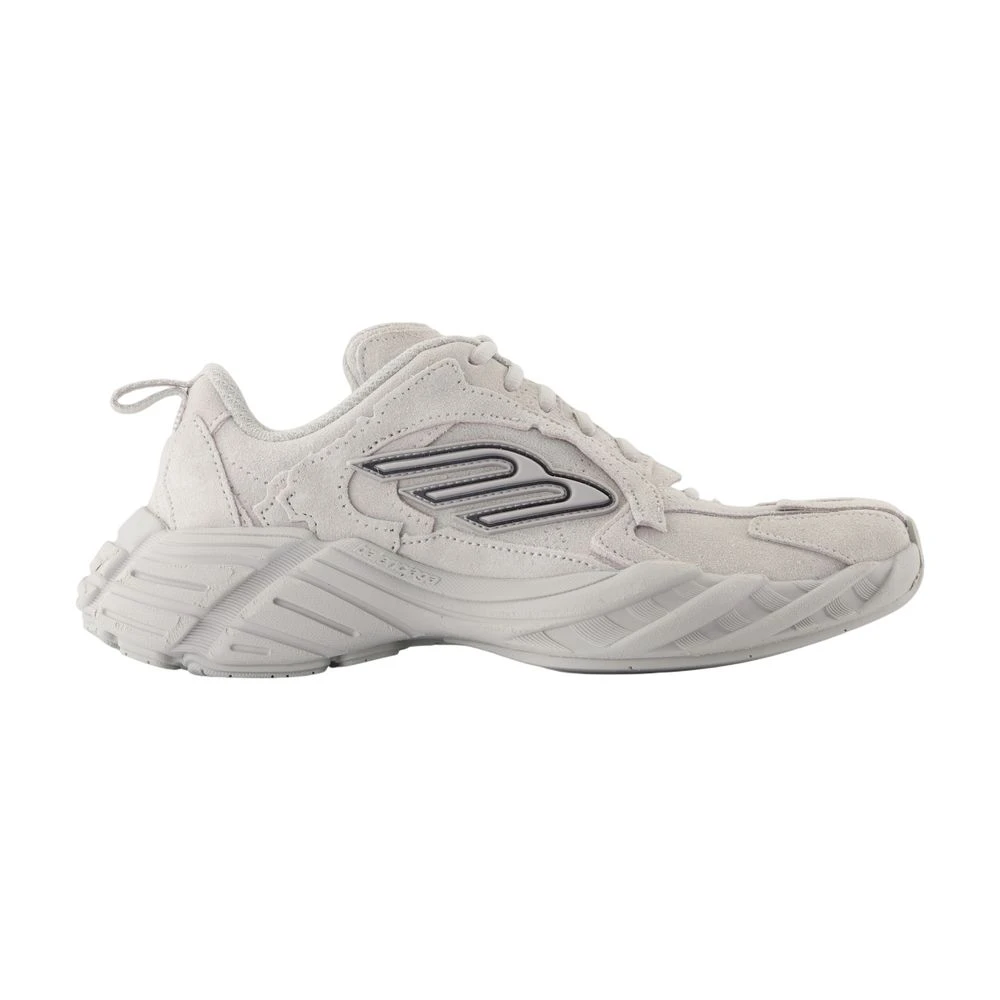 Balenciaga Women's Gray Grey Leather Trainers - Round Toe - Sneakers - 4 Uk - Shoes