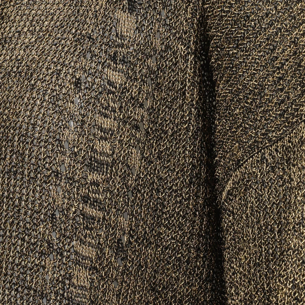 Saint Laurent Gebreide Oversized Ronde Hals T-shirt Brown Heren